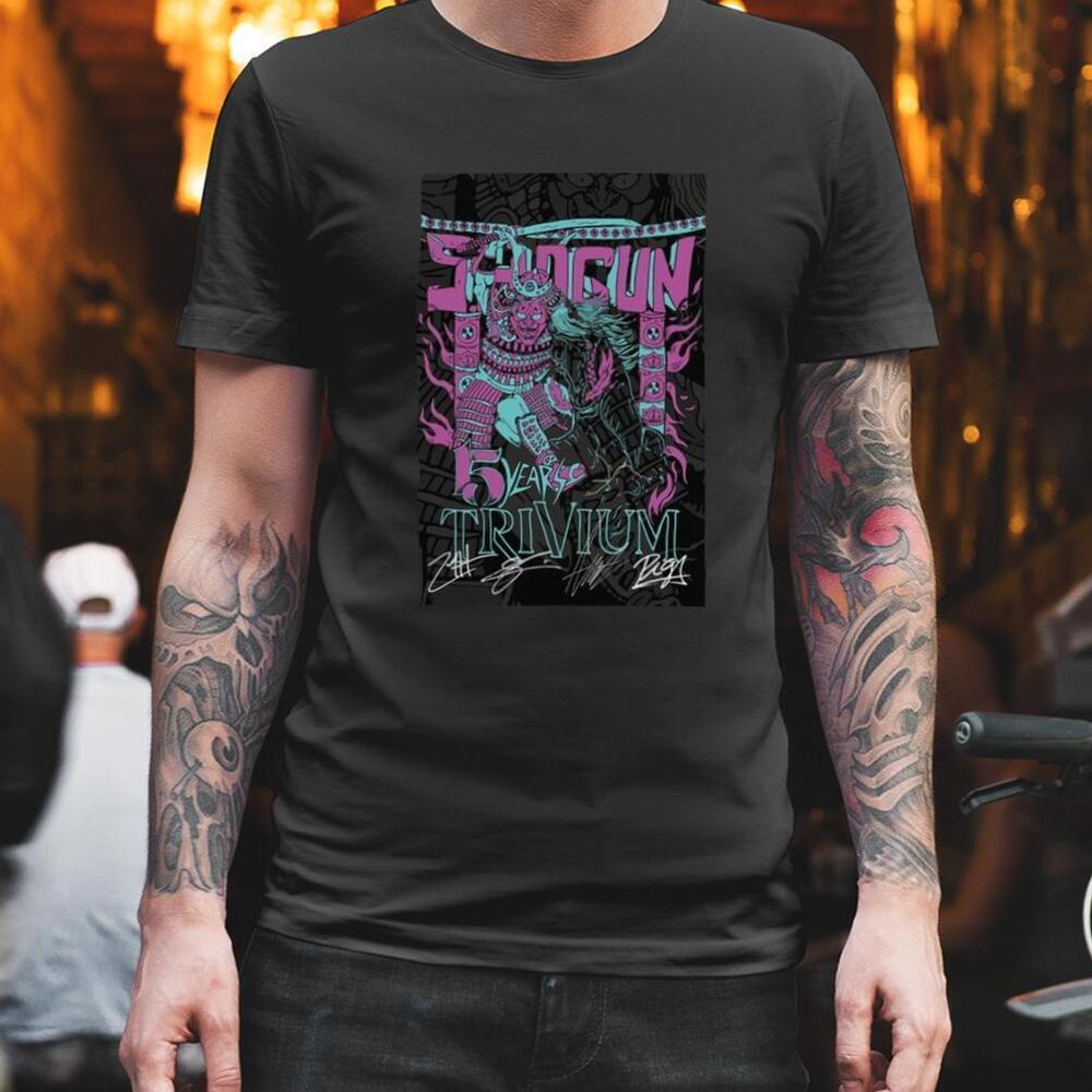 Trivium Shogun Half Sumo Signed Signatures Tshirt